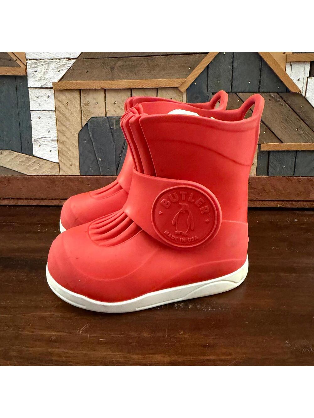 Butler Kids Youth Emperor Slip-On Overboots Red 9‎